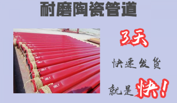 耐磨陶瓷管道-3天快速发货[尊龙凯时]